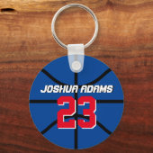 ブルースポーツチームアスリートバスケットボールキーチェーン キーホルダー (正面)