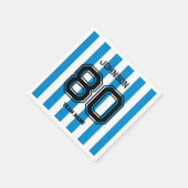 ブルースポーツチーム名前をカスタムするナンバーチームゲーメディ スタンダードカクテルナプキン (角)