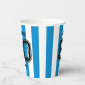 ブルースポーツチーム名前をカスタムするナンバーチームゲーメディ 紙コップ (左)