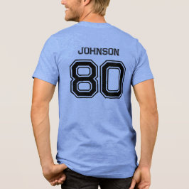 ブルースポーツチーム名前をカスタムする、ナンバーチームレッド トライブレンドＴシャツ