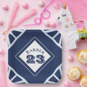 ブルースポーツテーマ紙プレート ペーパープレート (パーティー)