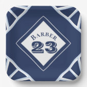 ブルースポーツテーマ紙プレート ペーパープレート (正面)