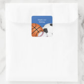 ブルースポーツテーマ誕生日 スクエアシール (バッグ)