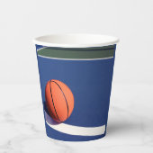 ブルースポーツバースデーパーティーコート&バスケットボール 紙コップ (正面)