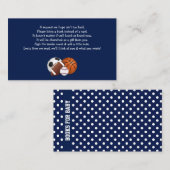 ブルースポーツベビーシャワーベビーC用ブック エンクロージャーカード (正面/裏面)