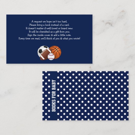 ブルースポーツベビーシャワーベビーC用ブック エンクロージャーカード (正面/裏面)
