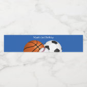 ブルースポーツボール誕生日 ペットボトルラベル (シングルラベル)