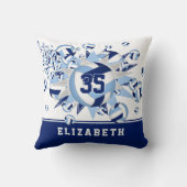 ブルースポーツルームのデコールガールバレーボールのスター クッション (裏面)