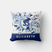 ブルースポーツルームのデコールガールバレーボールのスター クッション (正面)