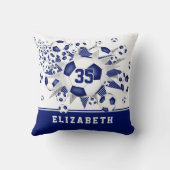 ブルースポーツルーム女子サッカーボールがスター クッション (裏面)