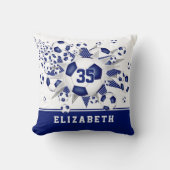 ブルースポーツルーム女子サッカーボールがスター クッション (正面)