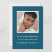 ブルースポーティーストライプス2 フォト 卒業式 案内状 (裏面)