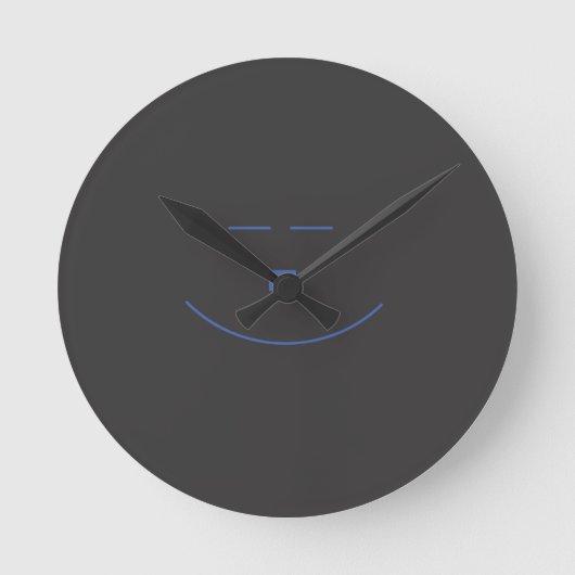 ブルースマイル顔ウォール時計 ラウンド壁時計 (正面)