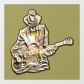 ブルースミュージシャン感じ- the music ウィンドウサイン (シート)