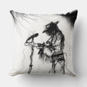 ブルースミュージックギタープレーヤーとバンドオンステージ クッション (正面)