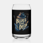 ブルースミュージックレトロエステティックヴィンテージジャズ ガラス缶 (正面)