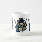 ブルースミュージックレトロエステティックヴィンテージジャズ コーヒーマグカップ (中央)