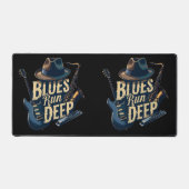ブルースミュージックレトロエステティックヴィンテージジャズ デスクマット (正面)