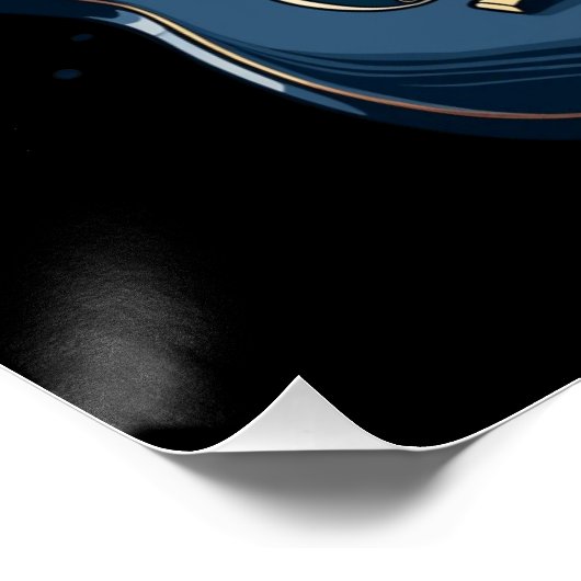 ブルースミュージックレトロエステティックヴィンテージジャズ ポスター (コーナー)