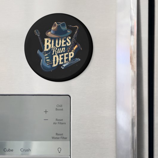 ブルースミュージックレトロエステティックヴィンテージジャズ マグネット (インサイチュ (冷蔵庫))