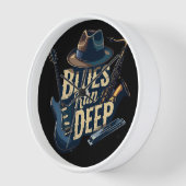 ブルースミュージックレトロエステティックヴィンテージジャズ 壁時計 (傾斜)