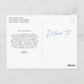 ブルースモダンクリプト写真卒業 ポストカード (裏面)