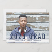 ブルースモダン写真卒業パーティー 招待状 (正面)