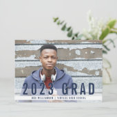 ブルースモダン写真卒業パーティー 招待状 (スタンド正面)