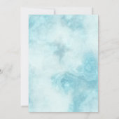 ブルースモーキー大理石チョイ結婚ズ 招待状 (裏面)