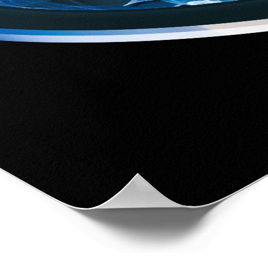 ブルースモークこうもり記号 ポスター (角)