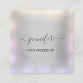 ブルースモークグレーグラデーションプロフェッショナルメイクアップ スクエア名刺 (正面)