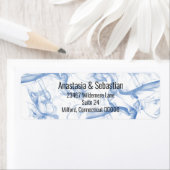 ブルースモークミスト背景テンプレートラベル ラベル (インサイチュ)