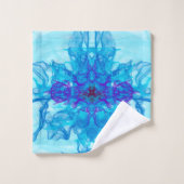 ブルースモーク – フラクタルアート –  バスタオルセット (ウォッシュタオル)