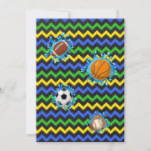 ブルースリップまたは滑ること&スライドスポーツ誕生日夏パーティー 招待状 (裏面)