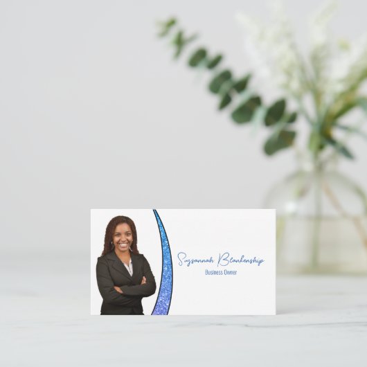 ブルースリバーフェイクのグリッタープロフェッショナル写真 名刺 (スタンド正面)