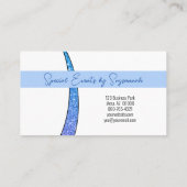 ブルースリバーフェイクのグリッタープロフェッショナル写真 名刺 (裏面)