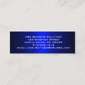 ブルースリムなビジネスカーモダンドのプレーンシェード スキニー名刺 (裏面)