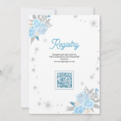 ブルースリーかわいいテディベアグレーベビーシャワー 招待状 (裏面)