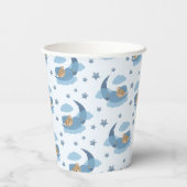 ブルースリーピングベビーベアオンムーンクラウド&スターズ 紙コップ (裏面)