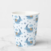ブルースリーピングベビーベアオンムーンクラウド&スターズ 紙コップ (左)