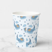 ブルースリーピングベビーベアオンムーンクラウド&スターズ 紙コップ (右)