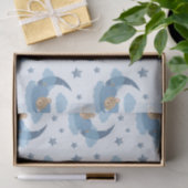 ブルースリーピングベビーベアオンムーンクラウド&スターズ 薄葉紙 (ギフト)