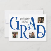 ブルースリーフォトクラシックとはっきりしたグラッドレター 案内状 (正面)