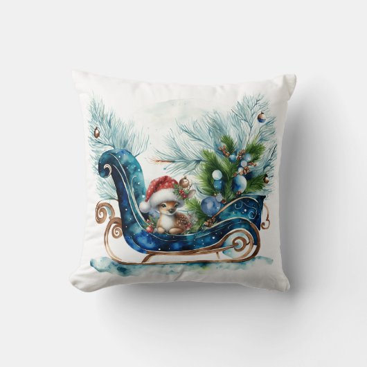 ブルースレードベビートナカイ クッション (正面)