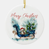 ブルースレードベビートナカイ セラミックオーナメント (正面)