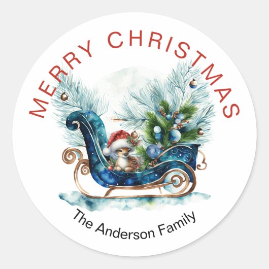 ブルースレードベビートナカイ ラウンドシール (正面)