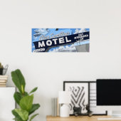 ブルースワローモーテルオンルート66レトロポスター ポスター (ホームオフィス)
