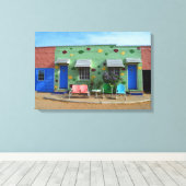 ブルースワローモーテル，トゥクンカリ，ニューメキシコ キャンバスプリント (インサイチュ (ウッドフロア))