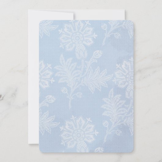 ブルースワンベビーシャワー招待状 招待状 (裏面)