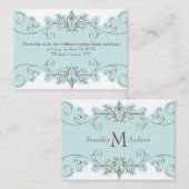 ブルースワーズエレガントウェディング披露宴カード エンクロージャーカード (正面/裏面)